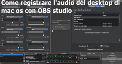 Come registrare l’audio del desktop su mac os con OBS studio