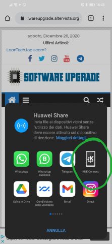 condivisione-scheda-browser-tramite-KDE-connect-222x480 Come sincronizzare uno smartphone Android con il nostro Mac Mac Tutorial 