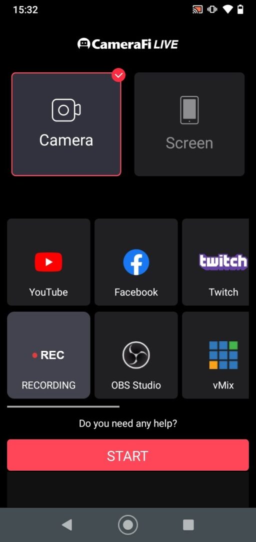 camerafi-live-schermata-iniziale-512x1080 Come fare live da smartphone Android ad alta risoluzione Android 